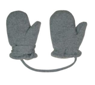 Mini Fausthandschuhe 100% Wolle grau