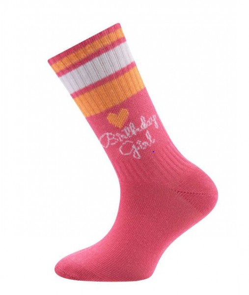 Socken Birthday Girl pink