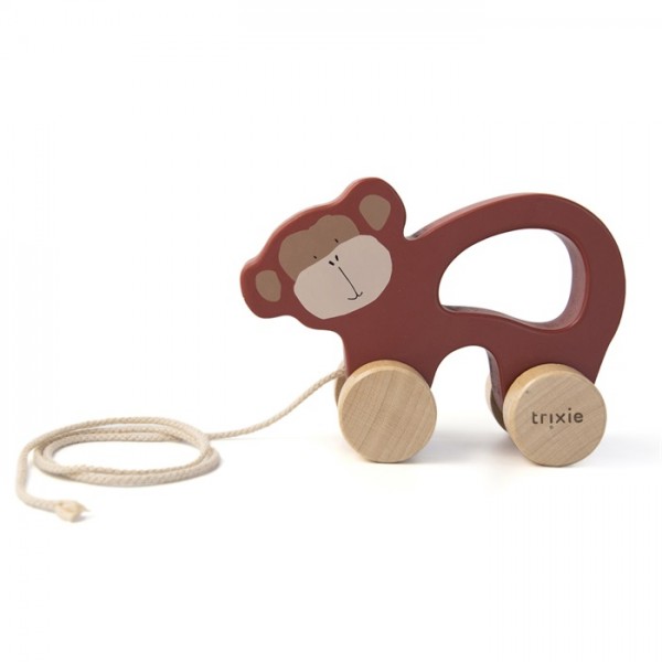 Nachziehtier aus Holz - Mr. Monkey