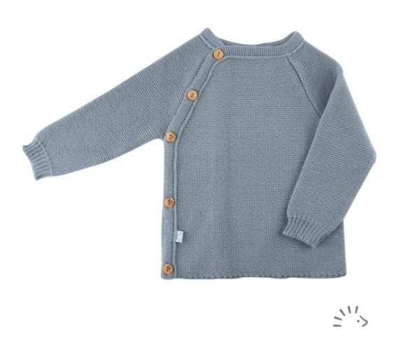 Wickelhemd Wollstrick Blau