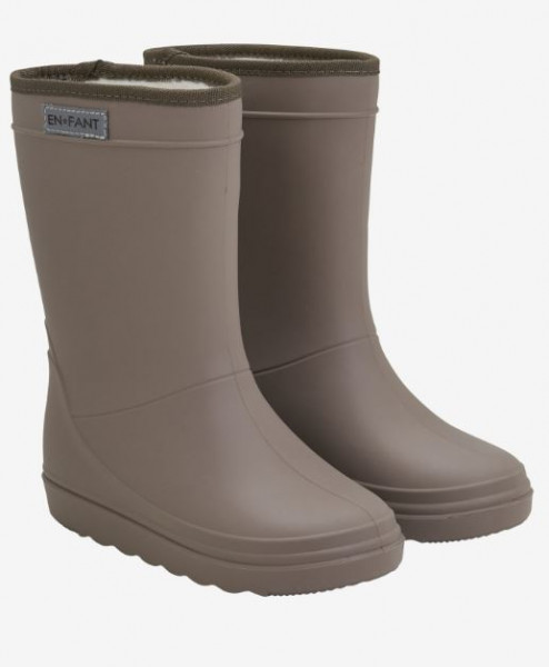 Thermo Gummistiefel, dunkel beige