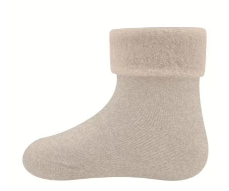 Socken Beige, 40% Wolle