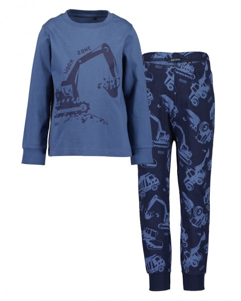 Pyjama, lang, jeansblau