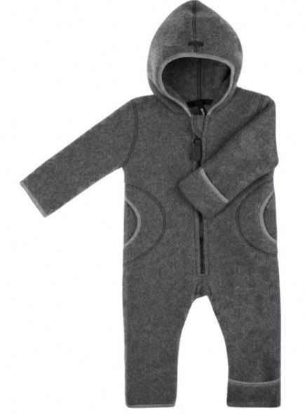 Overall GOTS Organic 100% Merinowolle Fleece, Grau