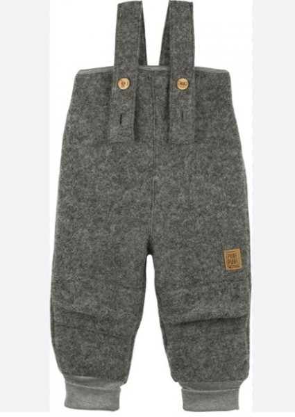 Mini- Trägerhose Walk 80% Schurwolle grau