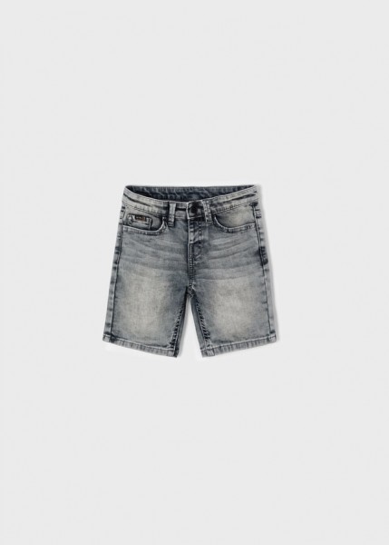 Bermudas soft Denim Taschen, hellgrau