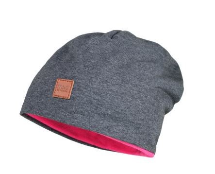 Kids Beanie grau/pink