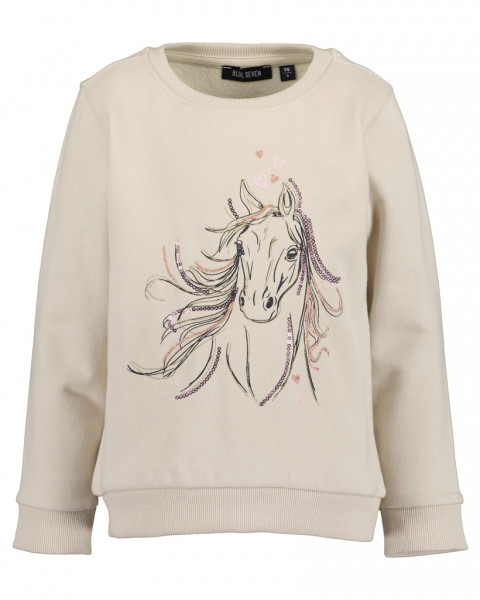 Sweatshirt, Rundhals, kiesel