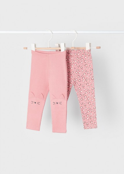Leggings, rouge Blumen