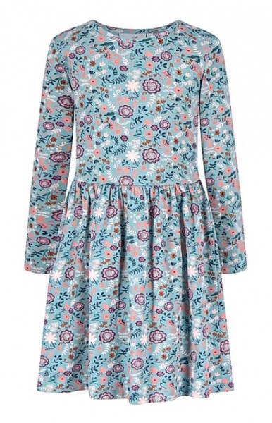 Kleid Blooming cyan