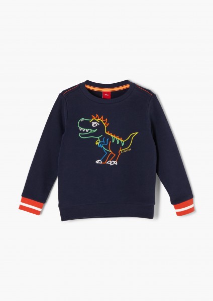 Sweatshirt mit Dino-Print