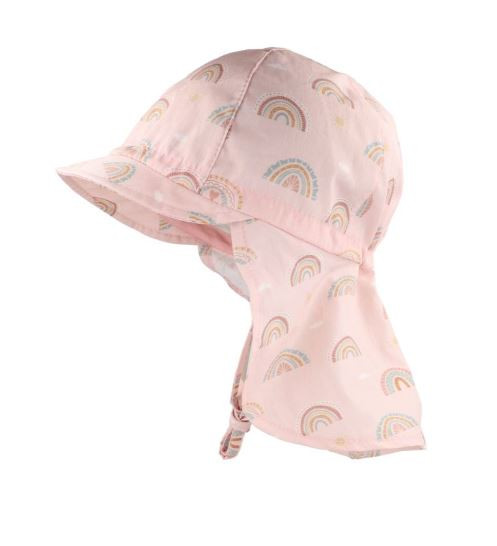 Baby Schildmütze, Nackenschutz, Regenbogen