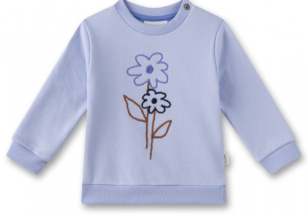 Sweatshirt GOTS Blume Blau/lila