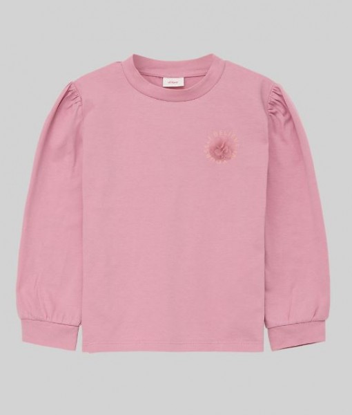 Langarmshirt, leicht rose