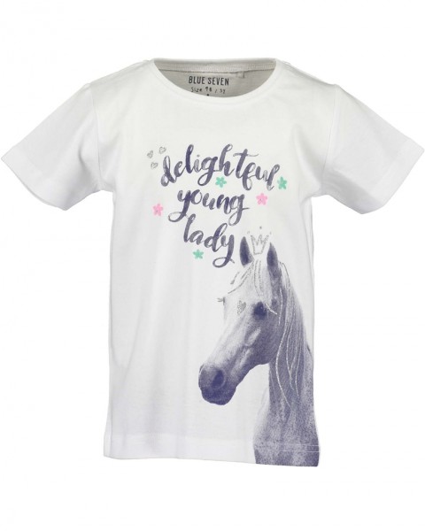 T-Shirt, Rundhals, weiss