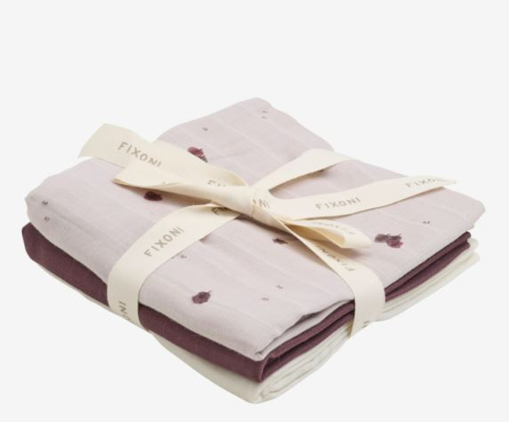 Muslintücher 3-Pack, Baum Lila