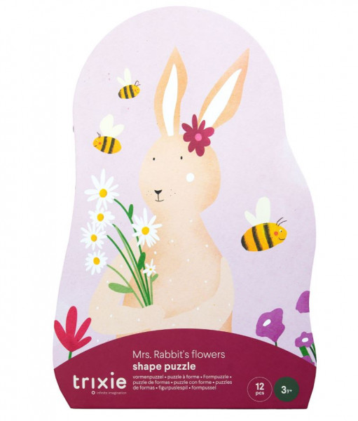 Puzzle Mrs. Rabbit Flowers 12 Teile