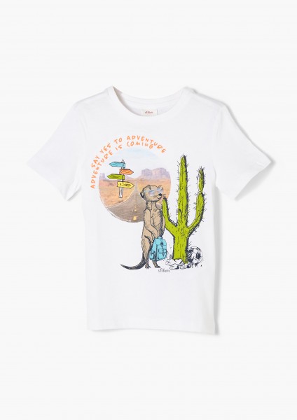 T-Shirt Kaktus, weiß