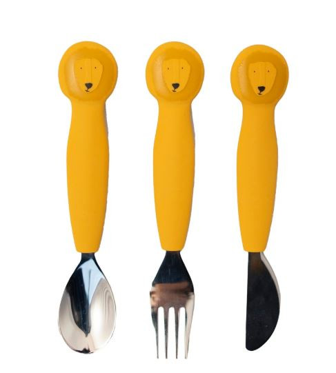 Kinderbesteck Set aus Silikon 3-teilig Mr. Lion