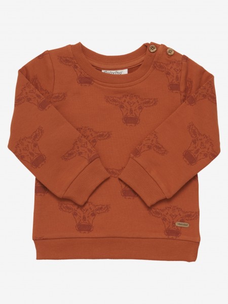 Sweatshirt langarm GOTS, bombay brown