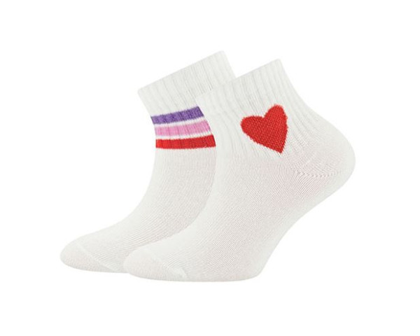 Tennissocken Creme/Herzen