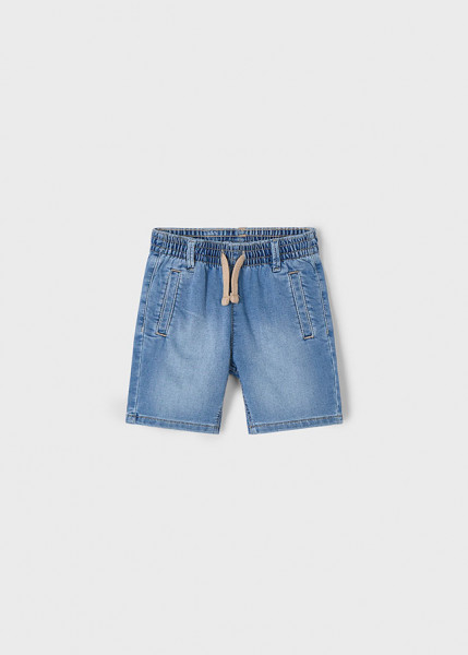 Bermudas soft denim jogger, mitte