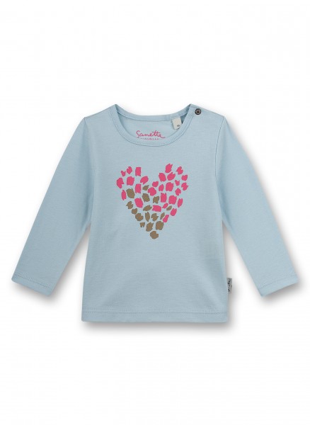 Longsleeve "Lovely Leo", hellblau
