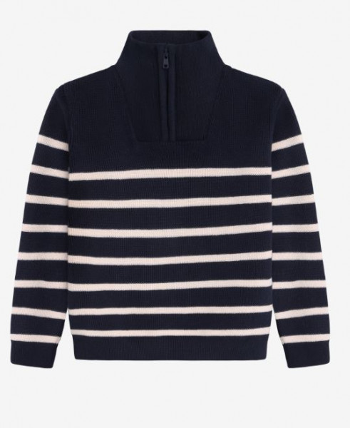 Strickpulli Blau/Streifen