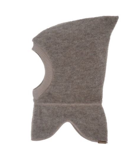 GOTS Mini Schlupfmütze Wollfleece, braun