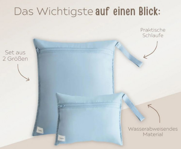 Wasserresistente Taschen 2er Set Blu