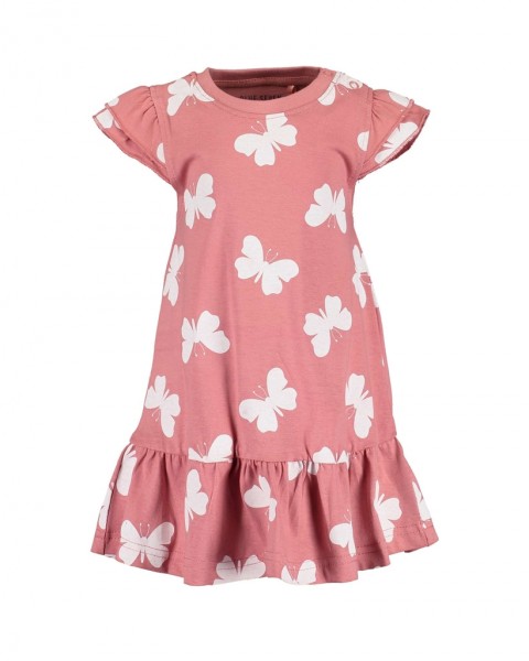 Kleid, Rundhals, mauve