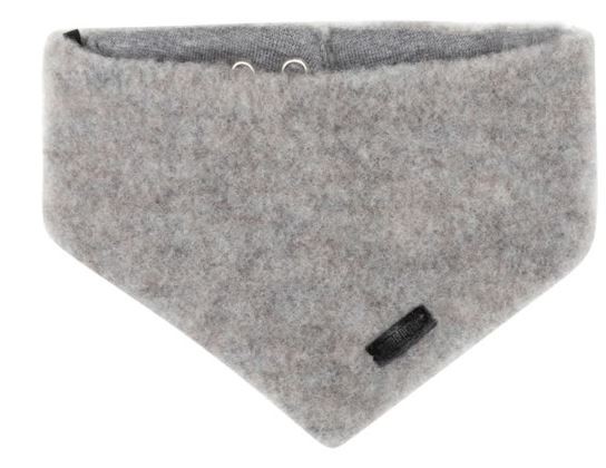 Baby Halstuch GOTS 100% bio Merinowolle Fleece, Grau