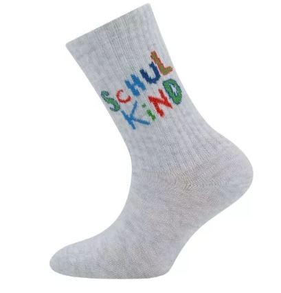 Socken Schulkind grau