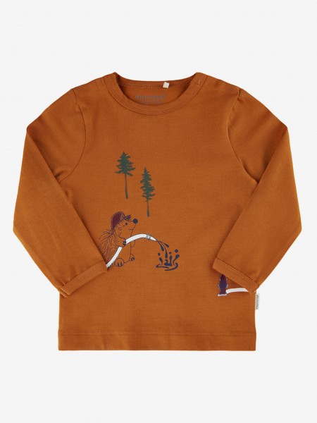 T-shirt langarm GOTS Certified, pumkin spice