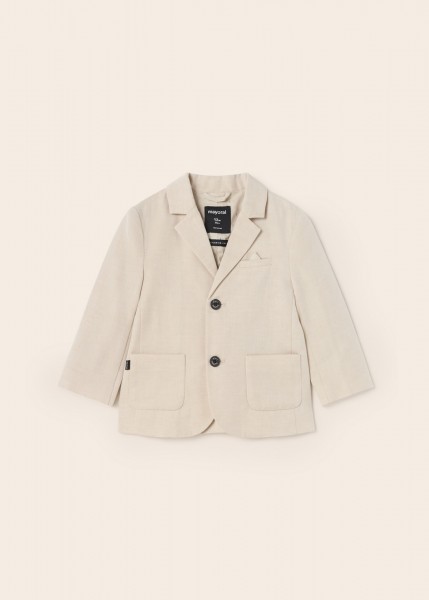 Leinen Blazer für Babys, beige