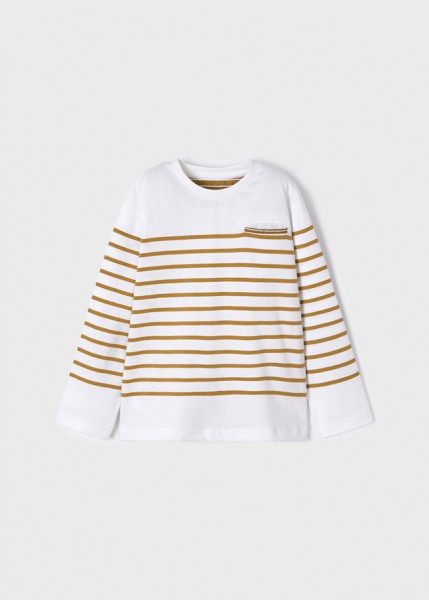Longsleeve mit Streifen, caramel