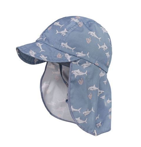 Baby Schildmütze, Nackenschutz, Hai
