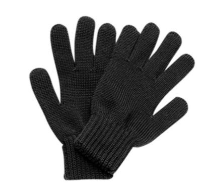 Fingerhandschuhe, 100% Merino, Anthrazit