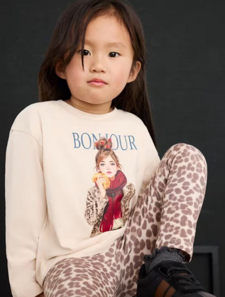 Langarmshirt Bonjour