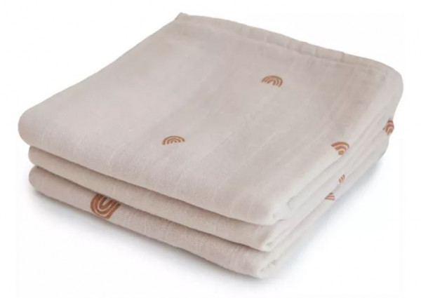 Muslintücher 3-Pack 100% Baumwolle Regenbogen