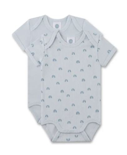 Kurzarm Body Set blau
