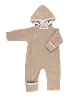 Baby Overall, GOTS Wollfleece, beige