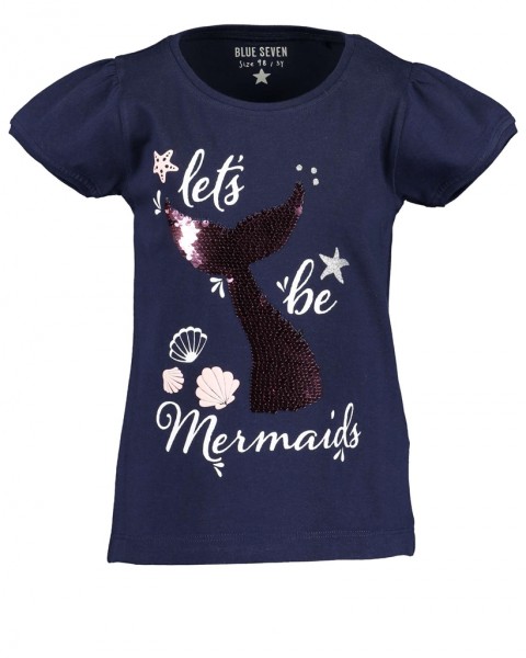 T-Shirt, Rundhals, nachtblau