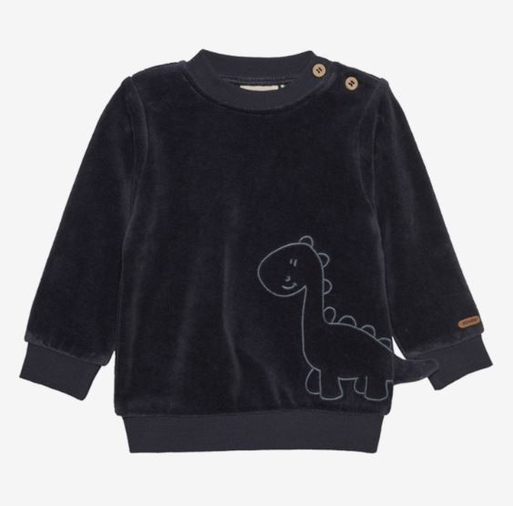 Sweatshirt Velour, dunkel blau