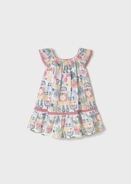Kleid bedruckt, rosé