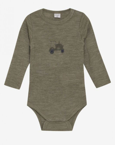 Langarmbody 100% Merino Wolle Trecker