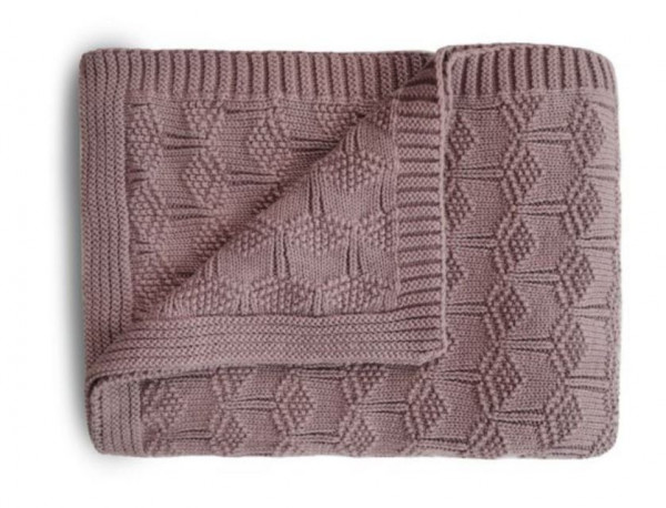 Decke 80x100 100% Biobaumwolle Beere